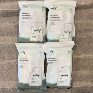 New Motif Medical 8oz Breastmilk Storage Bags - 4 pack - 400 bags total
